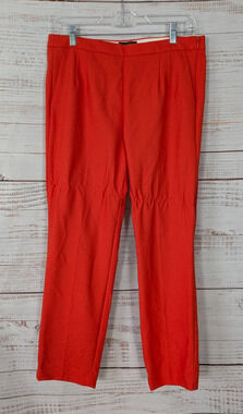 J. Crew Martie Black Stretch Ankle Crop Pants Size 8 Side Zipper Wool Blend